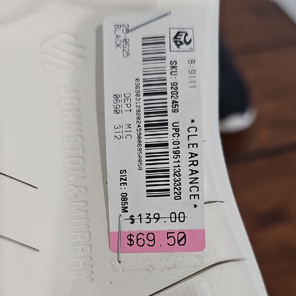 Johnston & Murphy Mens Blue Knit Shoes/Sneakers w/Brown Leather Accent Sz 8- 8.5 - Picture 9 of 9